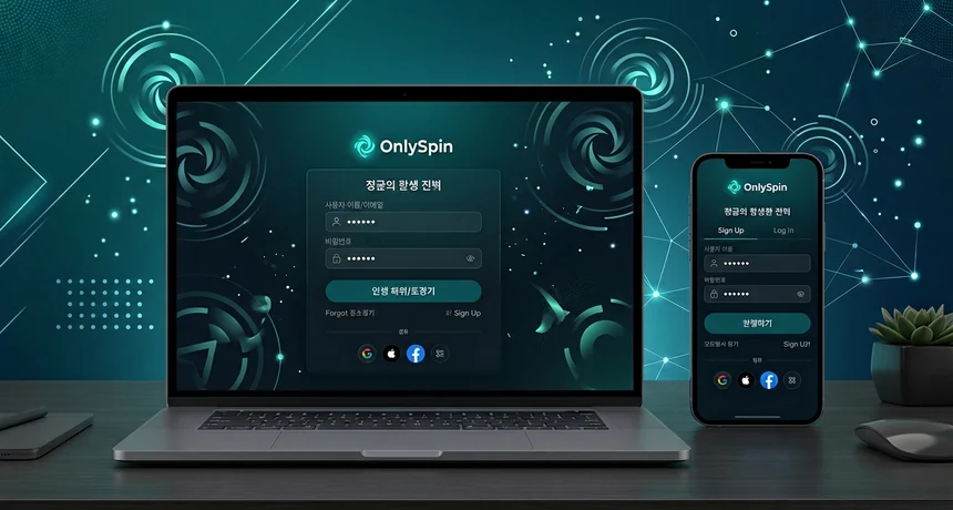 OnlySpin platform giriş ekranı ve ilk kullanıcı deneyimi tasarımı